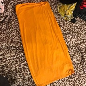 Mustard Middie Pencil Skirt